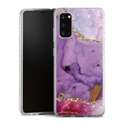 Silikon Glitter Case transparent-silber