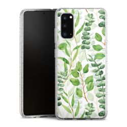 Silikon Glitter Case transparent-silber