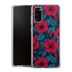 Silikon Glitter Case transparent-silber