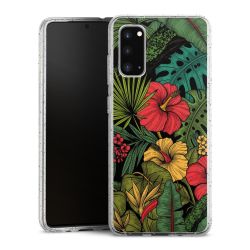 Silikon Glitter Case transparent-silber