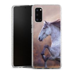 Silikon Glitter Case transparent-silber