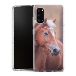 Silikon Glitter Case transparent-silber