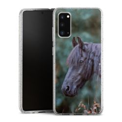 Silikon Glitter Case transparent-silber