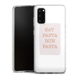 Silikon Glitter Case transparent-silber