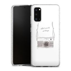 Silikon Glitter Case transparent-silber