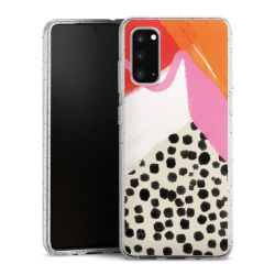 Silikon Glitter Case transparent-silber