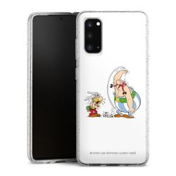 Silikon Glitter Case transparent-silber