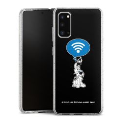 Silikon Glitter Case transparent-silber