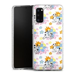 Silikon Glitter Case transparent-silber