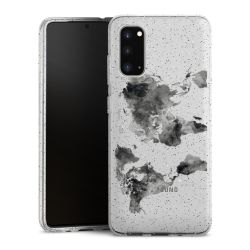 Silikon Glitter Case transparent-silber