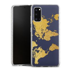 Silikon Glitter Case transparent-silber