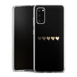 Silikon Glitter Case transparent-silber