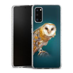 Silikon Glitter Case transparent-silber