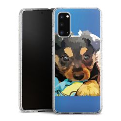 Silikon Glitter Case transparent-silber