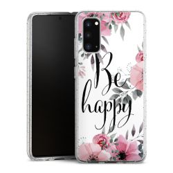 Silikon Glitter Case transparent-silber