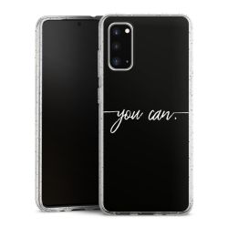 Silikon Glitter Case transparent-silber