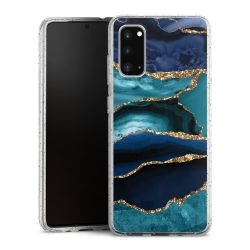 Silikon Glitter Case transparent-silber