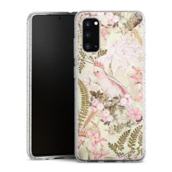 Silikon Glitter Case transparent-silber