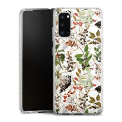 Silikon Glitter Case transparent-silber