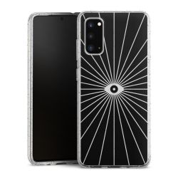 Silikon Glitter Case transparent-silber