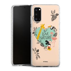 Silikon Glitter Case transparent-silber