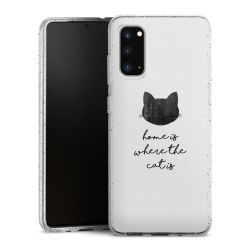 Silikon Glitter Case transparent-silber