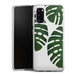 Silikon Glitter Case transparent-silber