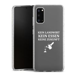 Silikon Glitter Case transparent-silber