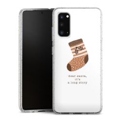 Silikon Glitter Case transparent-silber