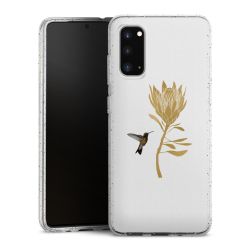 Silikon Glitter Case transparent-silber