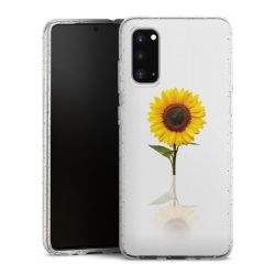 Silikon Glitter Case transparent-silber