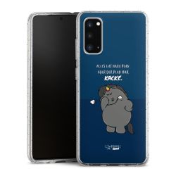 Silikon Glitter Case transparent-silber