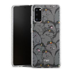 Silikon Glitter Case transparent-silber