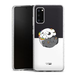 Silikon Glitter Case transparent-silber