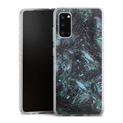 Silikon Glitter Case transparent-silber