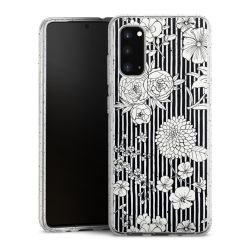 Silikon Glitter Case transparent-silber