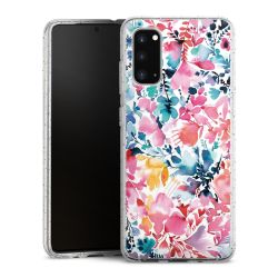 Silikon Glitter Case transparent-silber