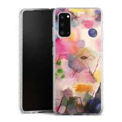 Silikon Glitter Case transparent-silber