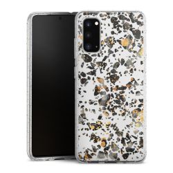 Silikon Glitter Case transparent-silber