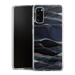 Silikon Glitter Case transparent-silber