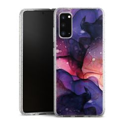 Silikon Glitter Case transparent-silber