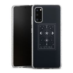 Silikon Glitter Case transparent-silber