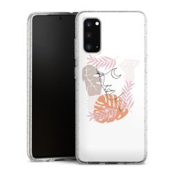 Silikon Glitter Case transparent-silber