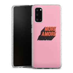 Silikon Glitter Case transparent-silber