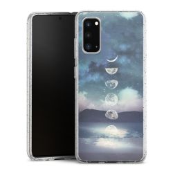 Silikon Glitter Case transparent-silber