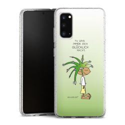 Silikon Glitter Case transparent-silber