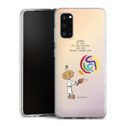 Silikon Glitter Case transparent-silber