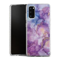 Silikon Glitter Case transparent-silber