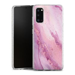 Silikon Glitter Case transparent-silber