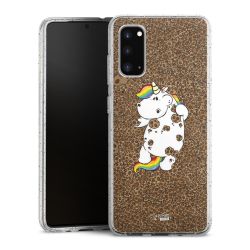 Silikon Glitter Case transparent-silber